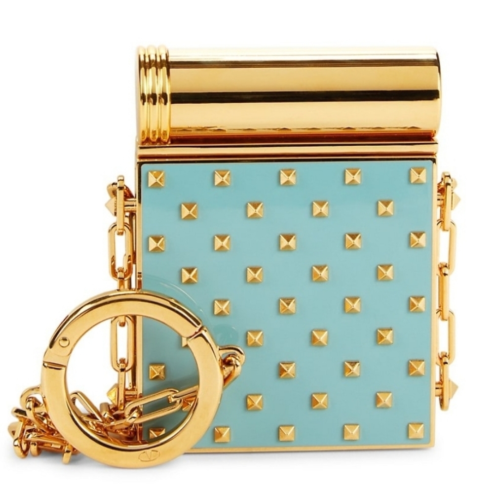 Valentino Rockstud Goldtone Miniaudière